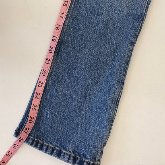 Reformation || Peyton High Rise Bootcut Cropped Jeans Mercer Wash Blue 26 - Picture 8 of 8